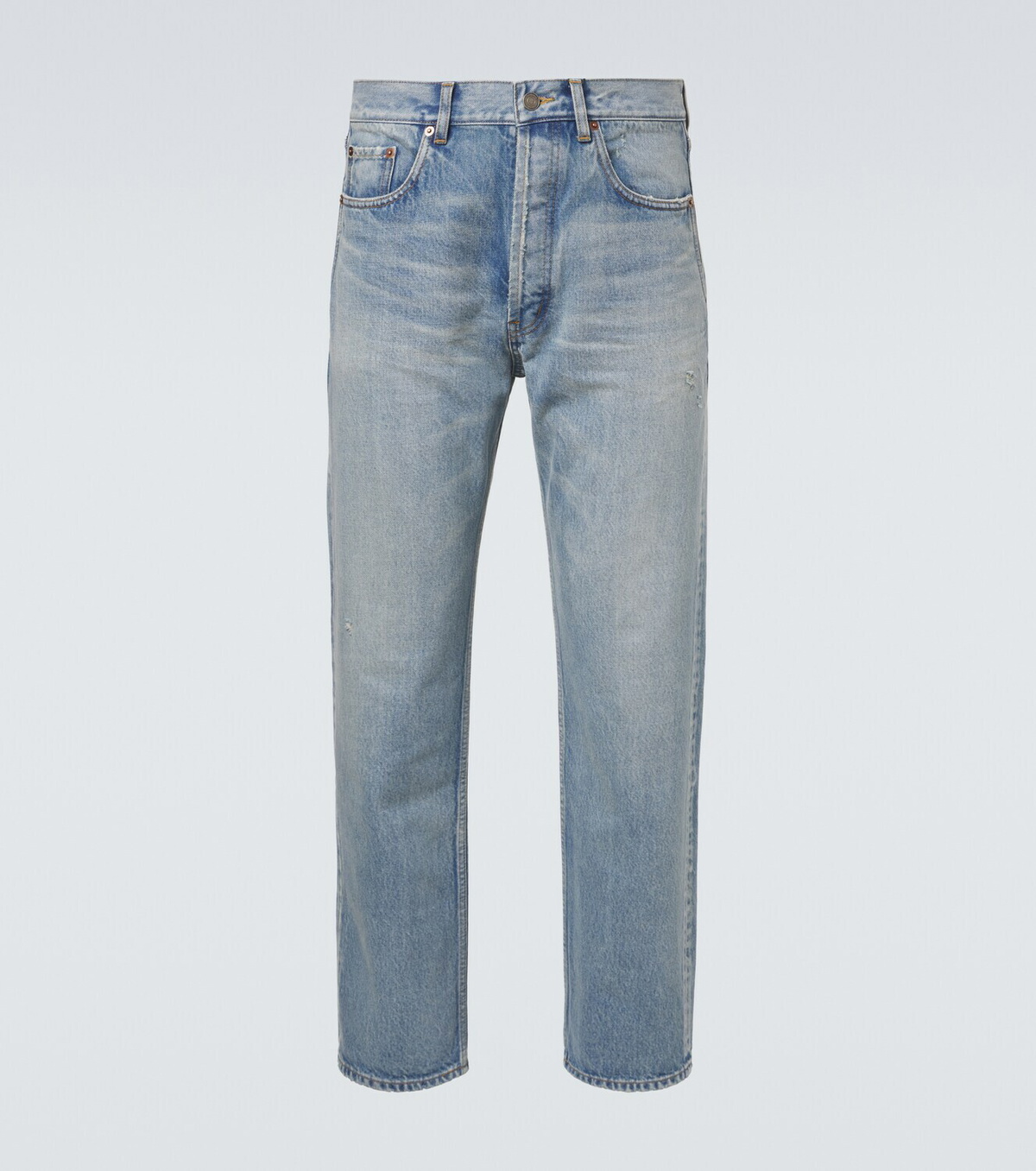 Saint Laurent Distressed straight jeans