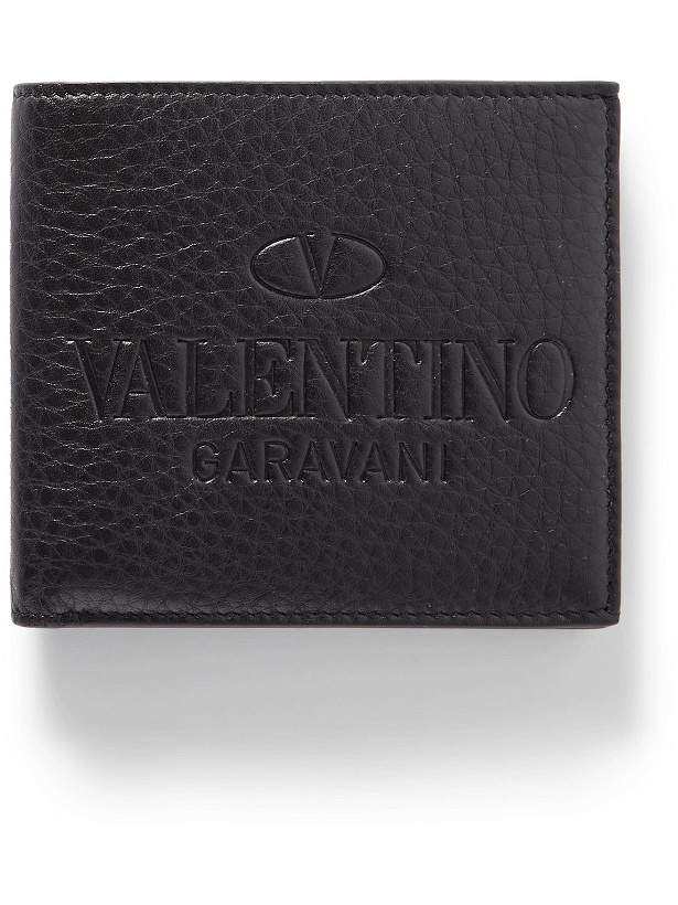 Photo: Valentino - Valentino Garavani Logo-Debossed Full-Grain Leather Billfold Wallet