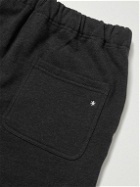 Snow Peak - Tapered Mélange Cotton-Jersey Sweatpants - Black