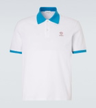 Versace Printed cotton piqué polo shirt