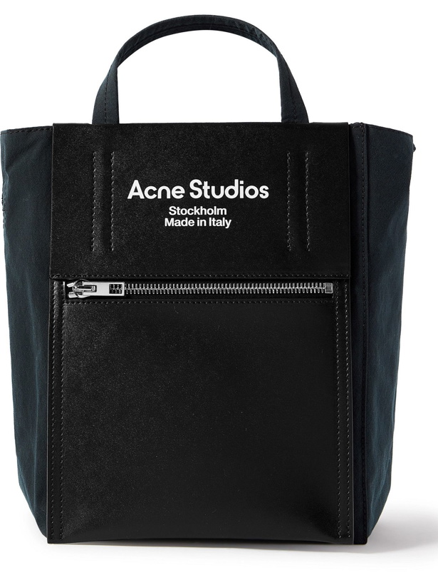 Photo: Acne Studios - Baker Out Mini Logo-Print Leather and Nylon Tote Bag
