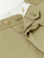 Caruso - Aida Tapered Cotton and Linen-Blend Suit Trousers - Neutrals