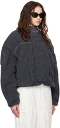 Entire Studios Gray Fluffy Jacket