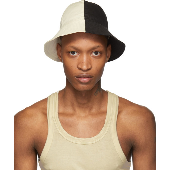 Rick Owens Drkshdw Black and Off-White Gilligan Hat Rick Owens Drkshdw