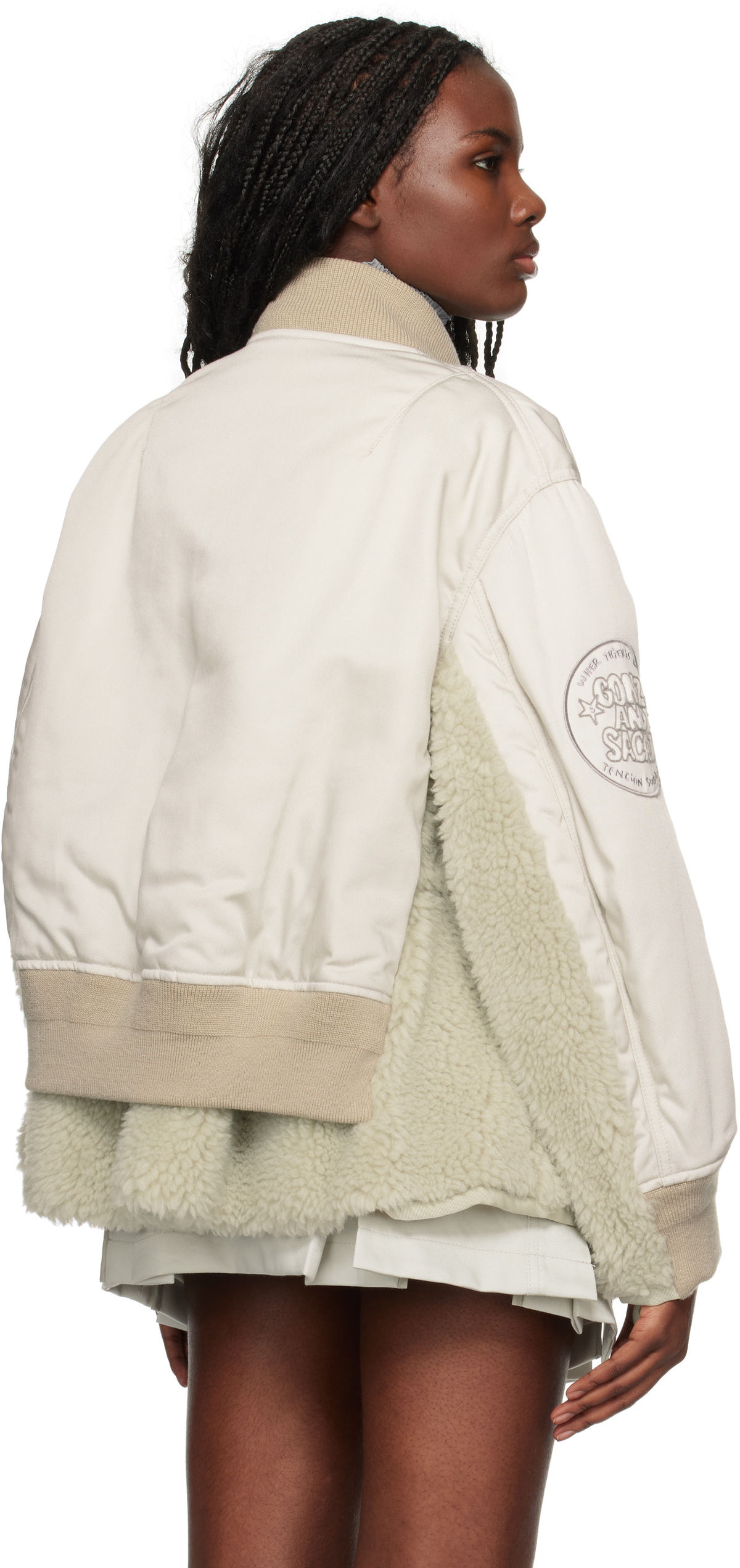 sacai Gray Spiewak Edition Gonz Multi Patch Bomber Jacket Sacai