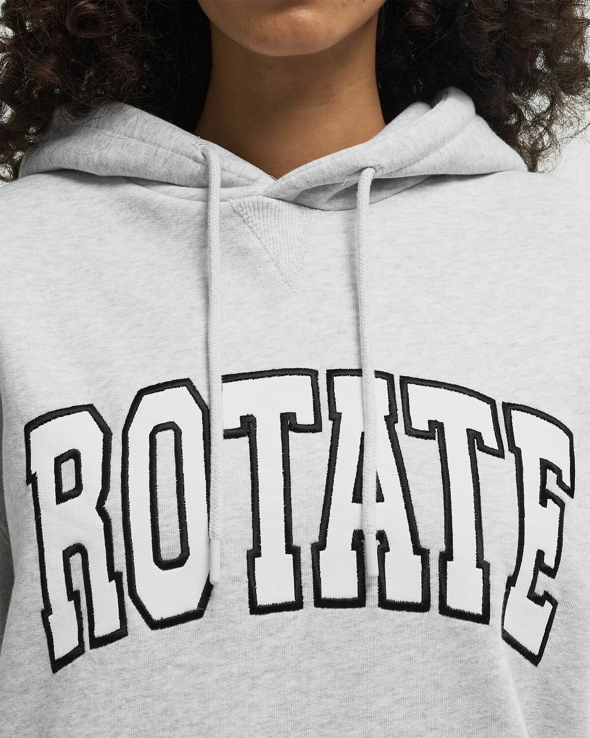 ROTATE Birger Christensen Heavy Sweat Hoodie Grey Womens Hoody