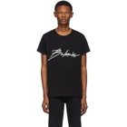 Balmain Black Embroidered Logo T-Shirt