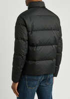 Emporio Armani Logo-monogram Quilted Shell Jacket Black