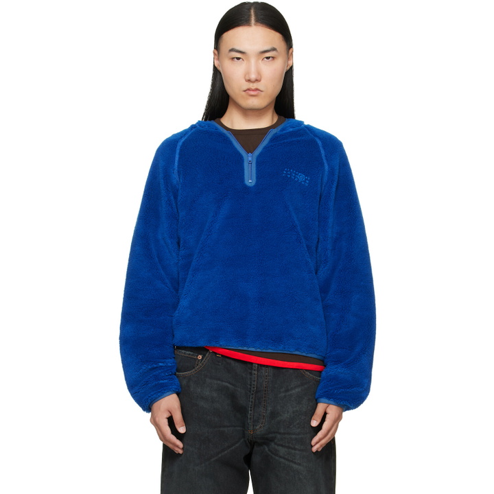 Photo: MM6 Maison Margiela Blue Teddy Fleece Sweatshirt