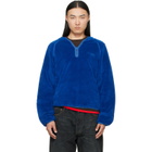 MM6 Maison Margiela Blue Teddy Fleece Sweatshirt