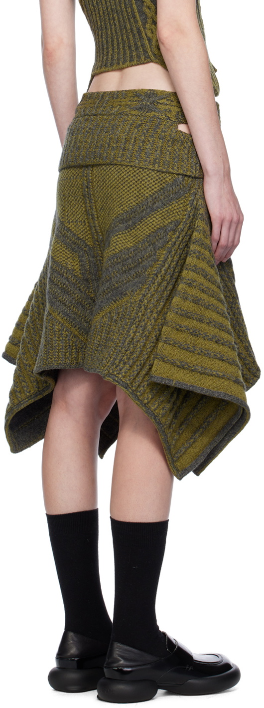 Paolina Russo Green Warrior Miniskirt