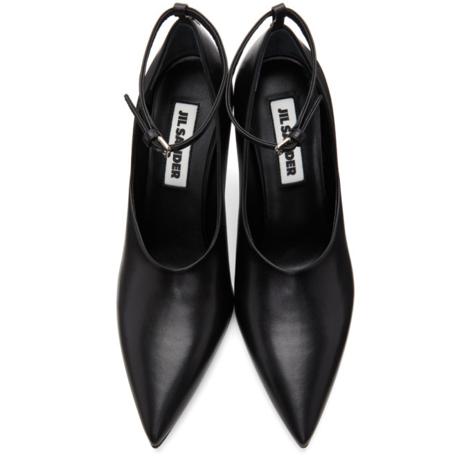Jil Sander SSENSE Exclusive Black Ankle Strap Pumps
