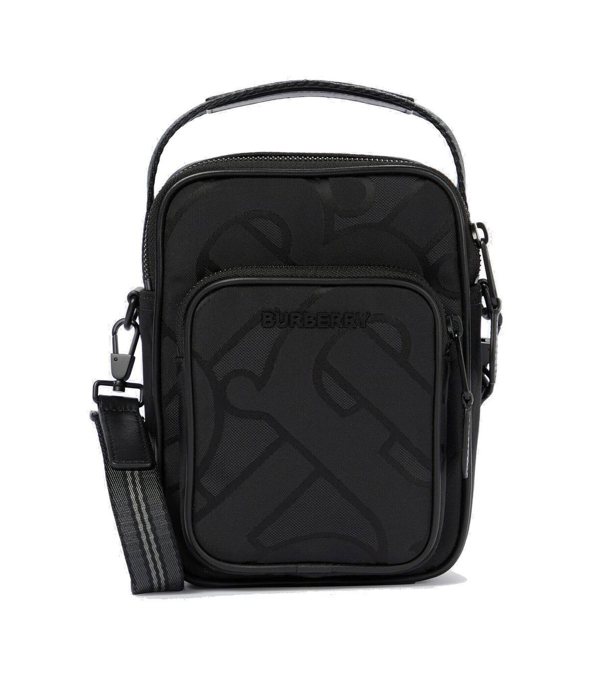 ショルダーバッグ Burberry Black Fabric Crossbody Bag Burberry Check Jacquard Pocket Crossbody Bag | Black | FARFETCH
