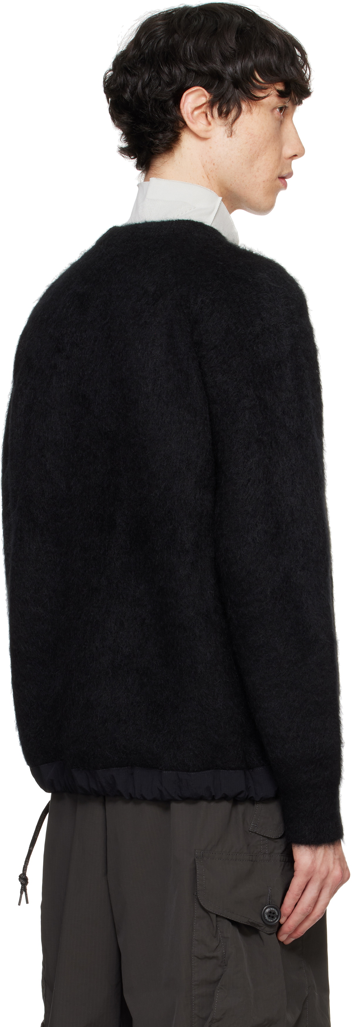 and wander Black Mohair Wool Sweater