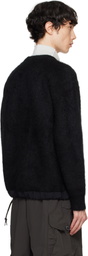 and wander Black Mohair Wool Sweater