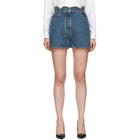 Valentino Blue Denim Scallops Shorts