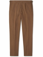Orlebar Brown - Carsyn Tapered Pleated Linen and Cotton-Blend Suit Trousers - Brown