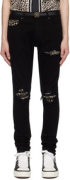 AMIRI Black Leopard MX1 Jeans