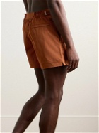Zegna - Straight-Leg Mid-Length Swim Shorts - Brown