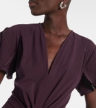 Victoria Beckham Gathered wool-blend midi dress