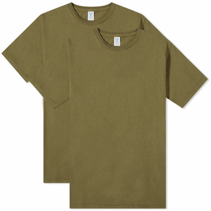 Photo: Velva Sheen Men's T-Shirt - 2 Pack in Olive Drab
