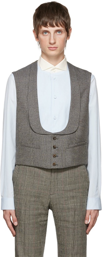 Photo: Gucci Brown Prince Of Wales Vest