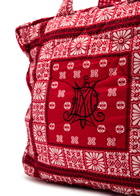 Damson Madder Quilted Bandana-print Cotton Tote - Red - One Size