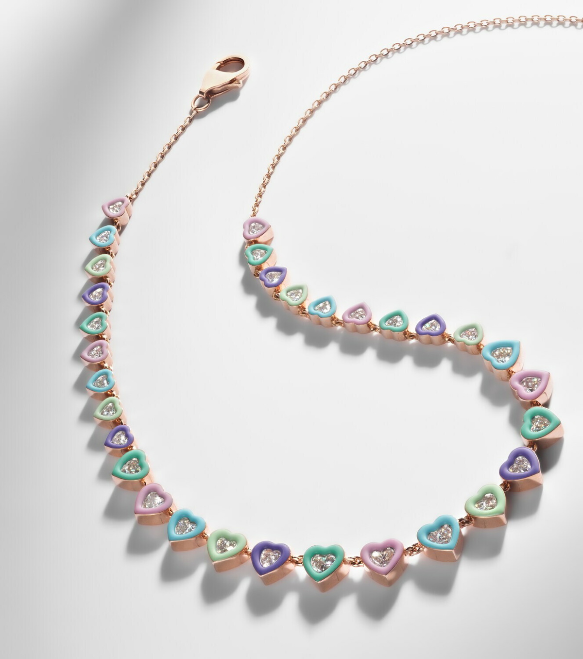 Kamyen Candy Crush 18kt rose gold choker with diamonds