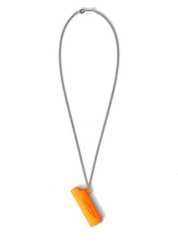 Photo: Logo Lighter Case Necklace in Orange