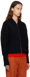 Victoria Beckham Black Zip Sweater