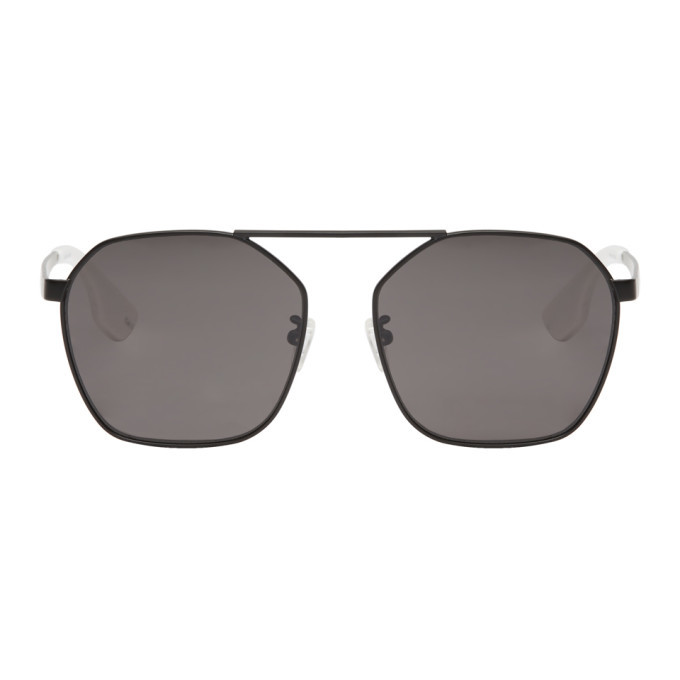 McQ Alexander McQueen Black Hexagon Sunglasses McQ Alexander McQueen