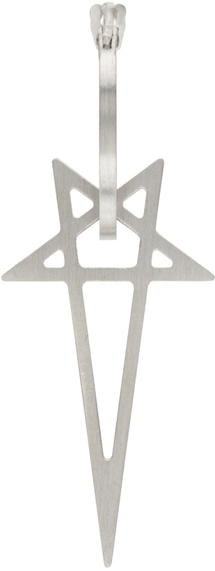 Photo: Rick Owens Silver Pentagram Single Earring