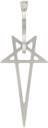 Rick Owens Silver Pentagram Single Earring