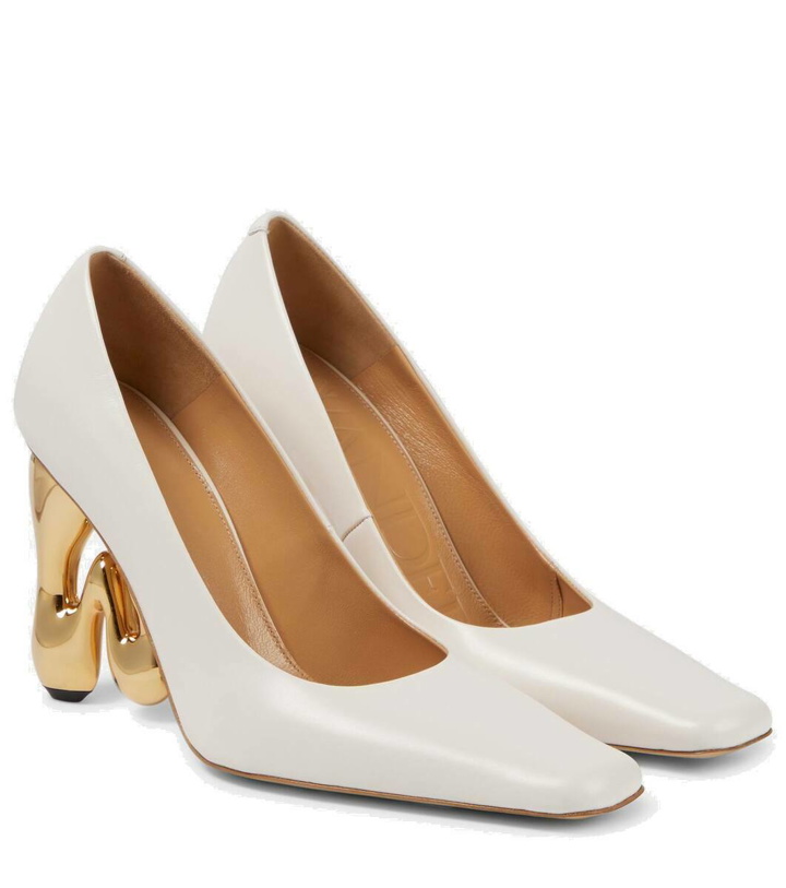 Photo: JW Anderson Logo leather pumps