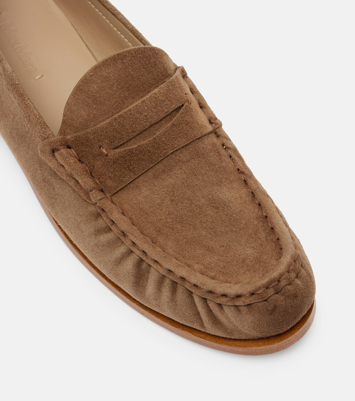 Max Mara Suede penny lofaers