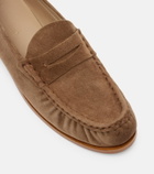 Max Mara Suede penny lofaers