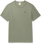CHAMPION - Logo-Embroidered Cotton-Jersey T-Shirt - Green