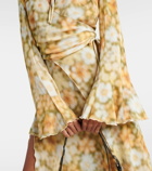 Acne Studios Floral wrap dress