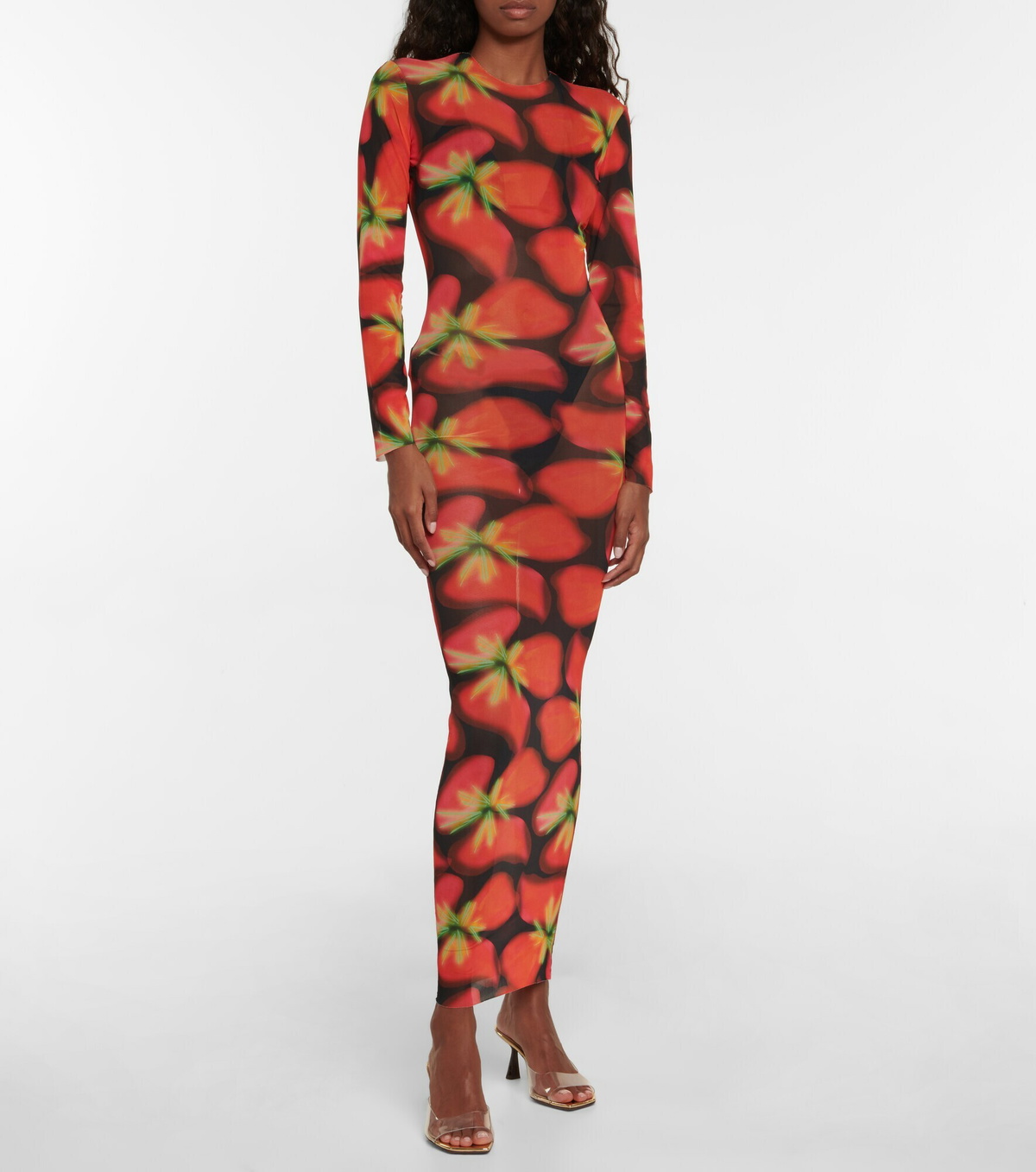 Louisa Ballou - High Tide printed mesh dress