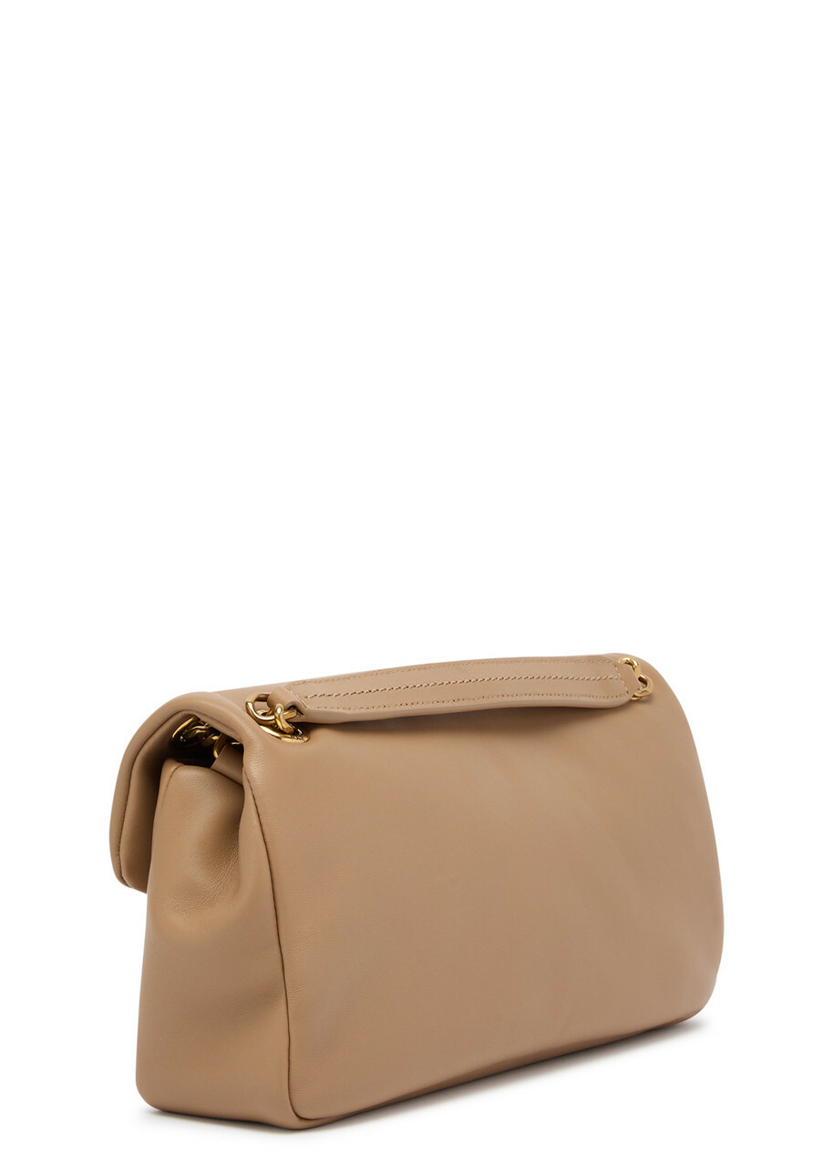 Saint Laurent Calypso Small Padded Leather Shoulder bag - Beige