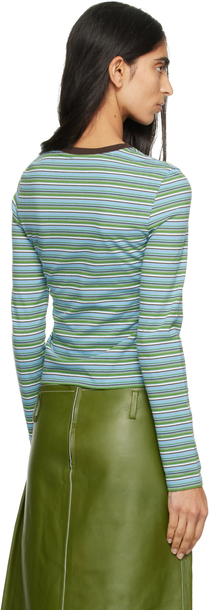 COOR Blue Multi Stripe Long Sleeve T-shirt