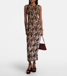 Etro Paisley semi-sheer midi dress