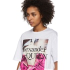 Alexander McQueen White Pink Rose T-Shirt