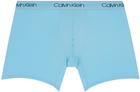 Calvin Klein Underwear Three-Pack Blue Micro Boxer Briefs