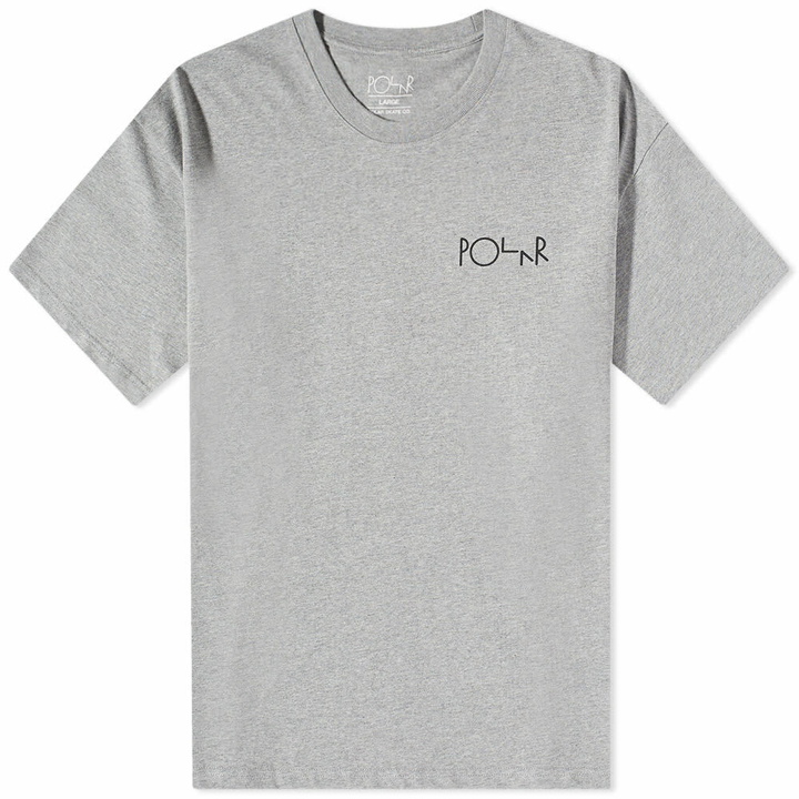 Photo: Polar Skate Co. Men's Fill Logo T-Shirt in Heather Grey