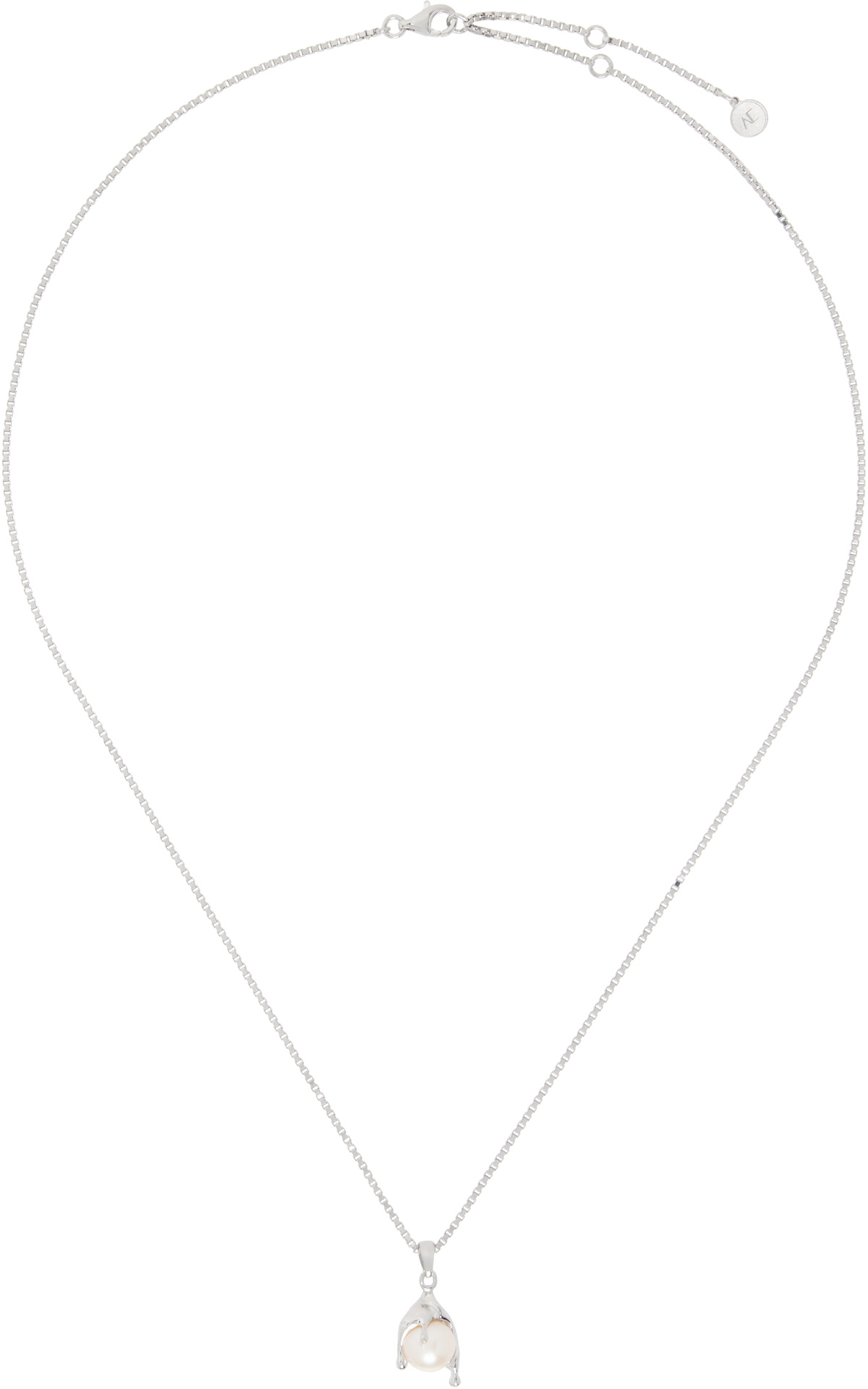 Alan Crocetti Silver Nano Pearl Melt Necklace