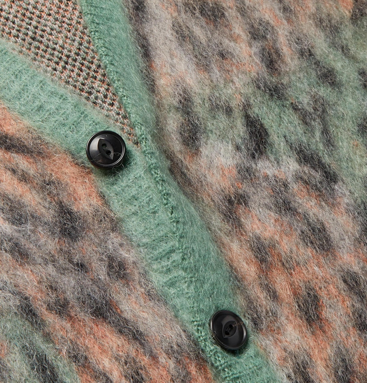 Wacko Maria - Leopard-Jacquard Mohair-Blend Cardigan - Green Wacko