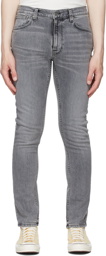 Nudie Jeans Grey Lean Dean Jeans