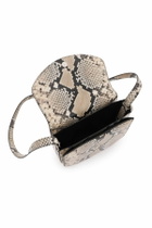JIL SANDER python leather coin shoulder bag with textured finish Black
