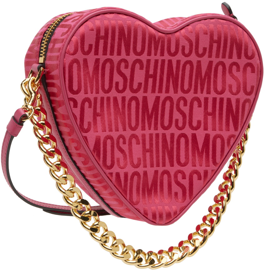 Moschino Pink Logo Heart Bag Moschino